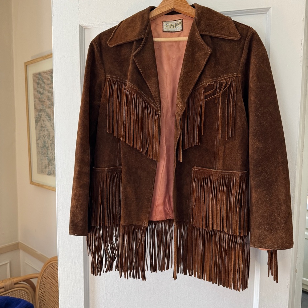 Vintage Leather Fringe Jacket